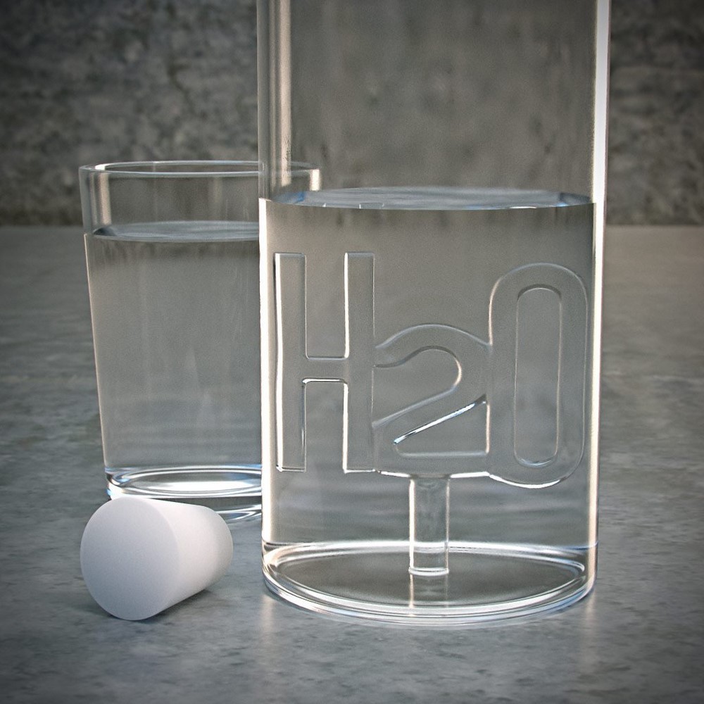 Acquista online Bouteille d'eau Balvi 24620 en verre borosilicaté H2o L. 1.2 Balvi